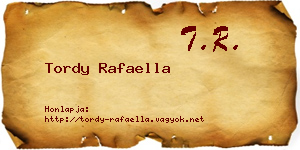 Tordy Rafaella névjegykártya